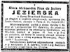 Klara Aleksandra Jezierska h. Prus de Jeziery