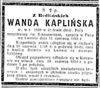 Wanda Kaplińska